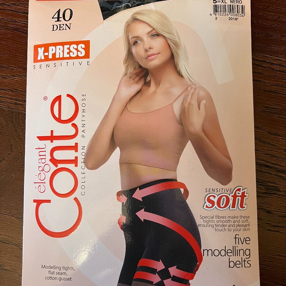 Conte TIGHTS X-press 40 Den | Slimming Shaping Pantyhose w/ Modelling Shorts NWT